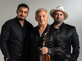 Production shot of Legend Dorado Schmitt and Sons Samson & Amati: Django's Jazz Manouche in North Bethesda.