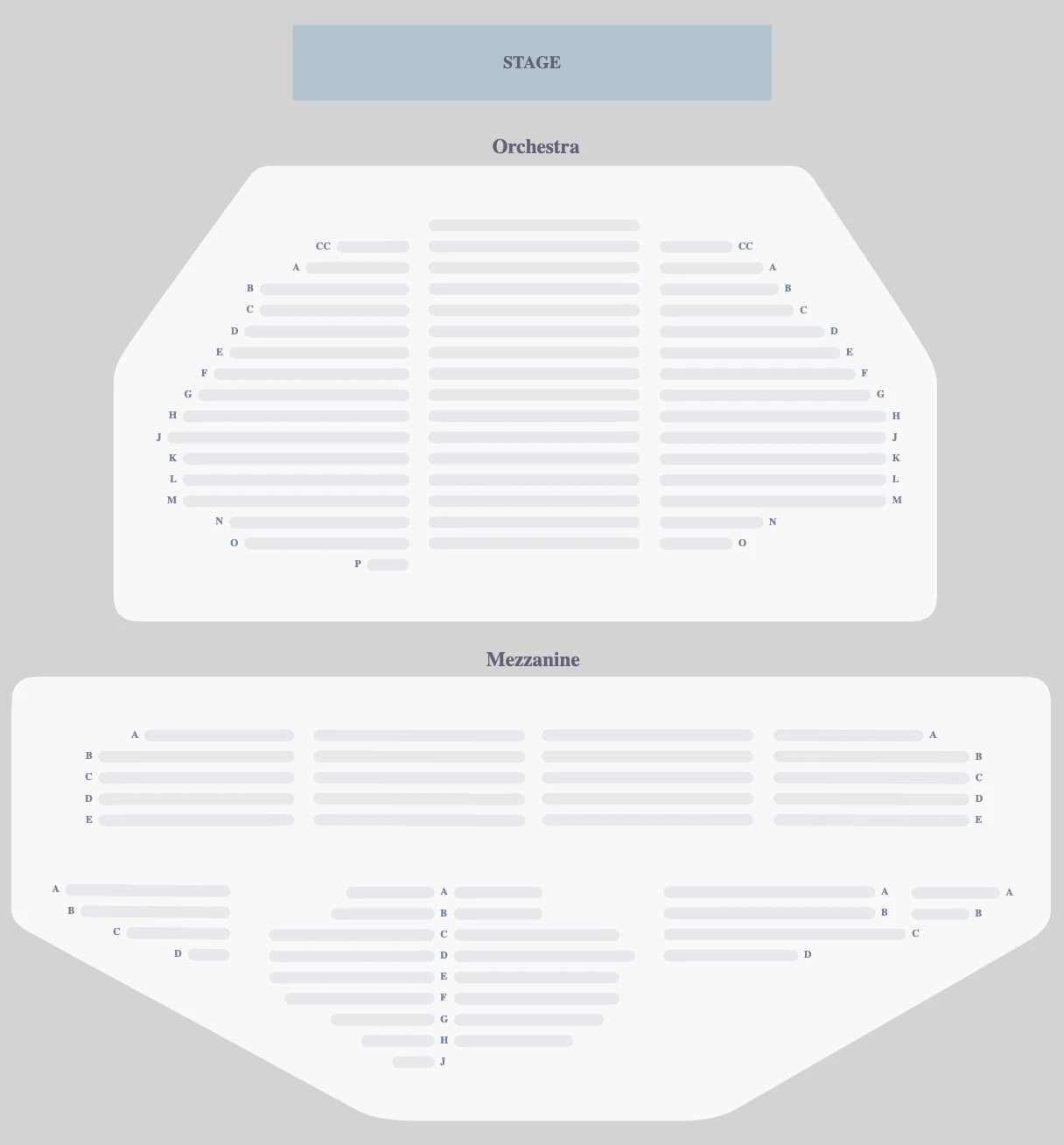Ambassador Theatre seating plan