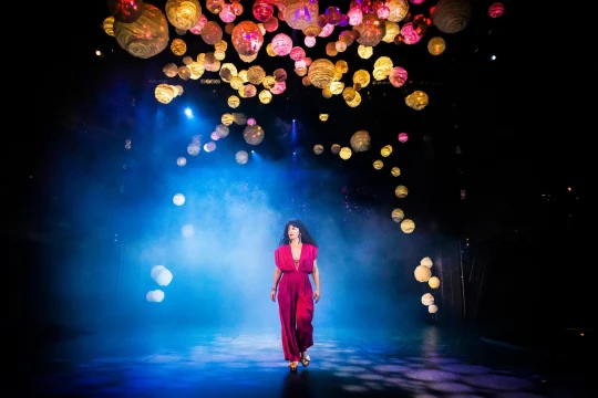 Production shot of A Midsummer Night's Dream in Stratford featuring Sirine Saba