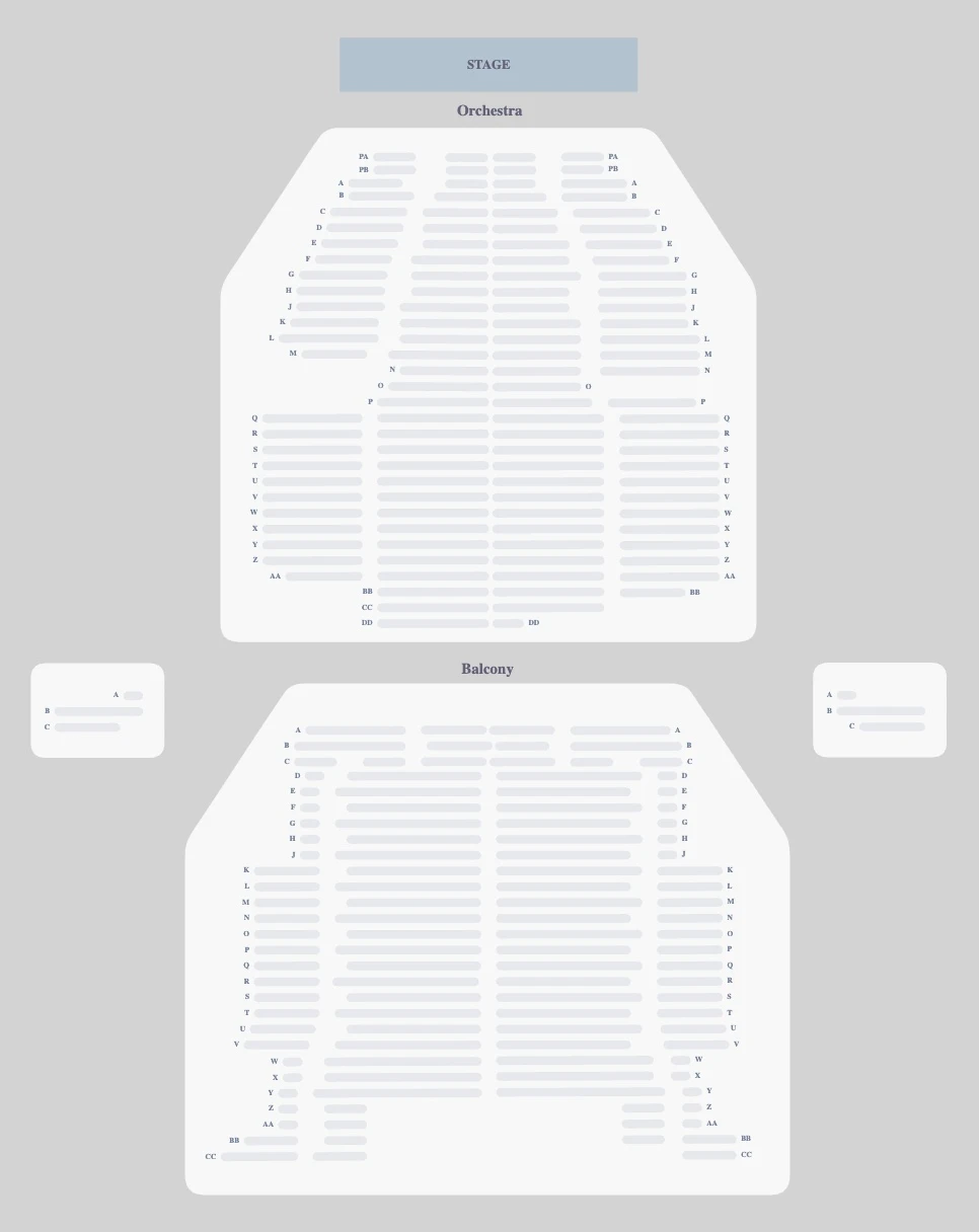 State Theatre New Jersey seating plan