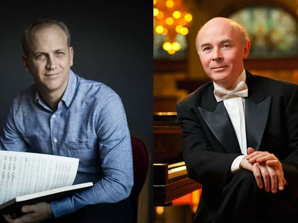 Production shot of Carlos Miguel Prieto conducts Rachmaninoff’s Symphonic Dances, Jorge Federico Osorio plays Beethoven in Washington.