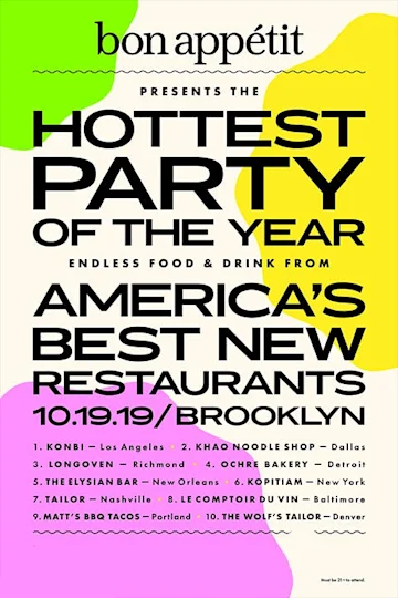 Bon Appétit's Hot 10 Party tickets