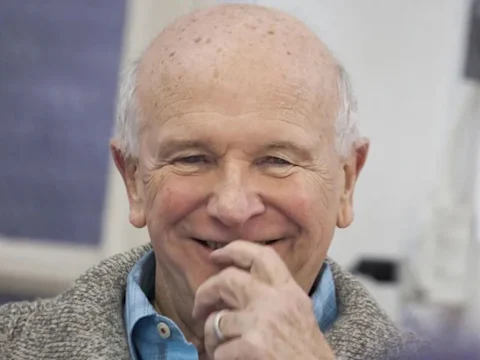 Photo of Terrence McNally in The Full Monty on Broadway. 
