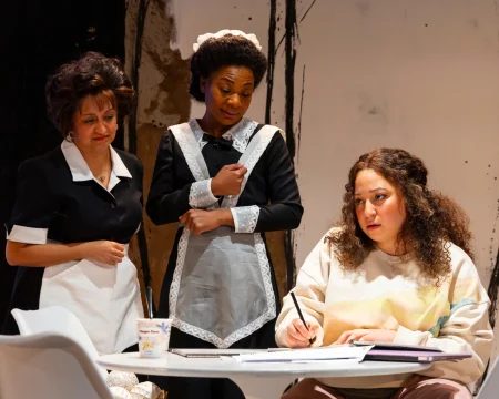 Production shot of A Thousand Maids in New Jersey.