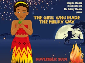 Production shot of The Girl Who Made the Milky Way in Los Angeles.