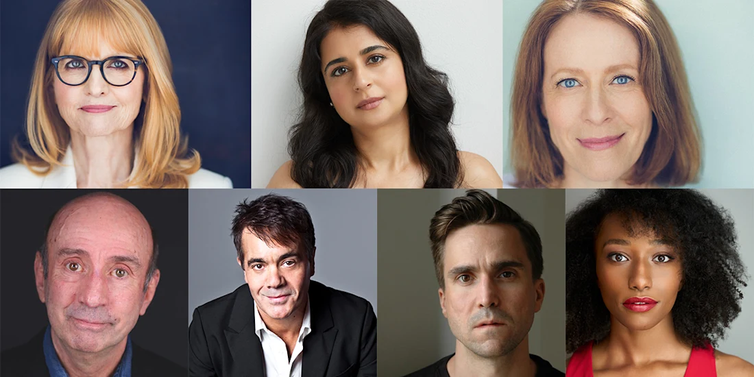 A collage of seven adults, three men and four women, each posing for individual headshots against neutral backgrounds.