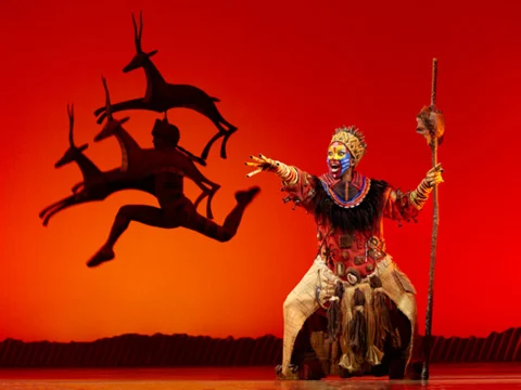 Production shot of The Lion King in London.