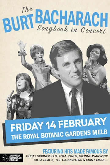 The Burt Bacharach Songbook in Concert presented by The Australian Shakespeare Company Tickets