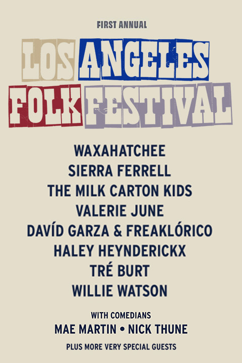 Los Angeles Folk Festival show poster