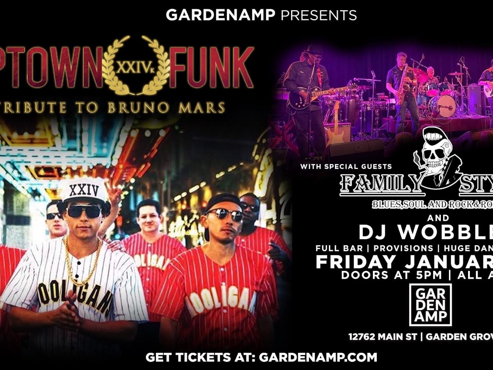 Bruno Mars tribute Uptown Funk with special guest Family Style Band at