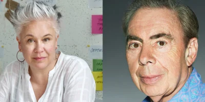 Photo credit: Andrew Lloyd Webber and Emma Rice (Photos by John Swannell and Guardian News Media LTD 2018 respectively)