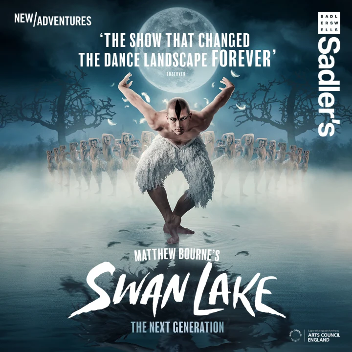 Poster of Matthew Bourne's Swan Lake in London.