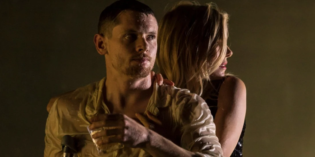 Photo credit: Jack O'Connell and Sienna Miller in Cat on a Hot Tin Roof (Photo by Johan Persson)