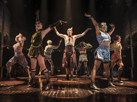 Production image of Cabaret in London featuring Cara Delievigne as Sally Bowles