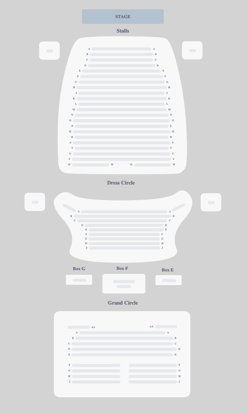 Seating plan for Oliver! at Gielgud Theatre