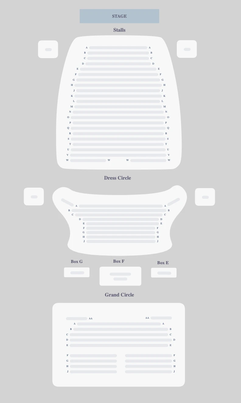 Gielgud Theatre seating plan