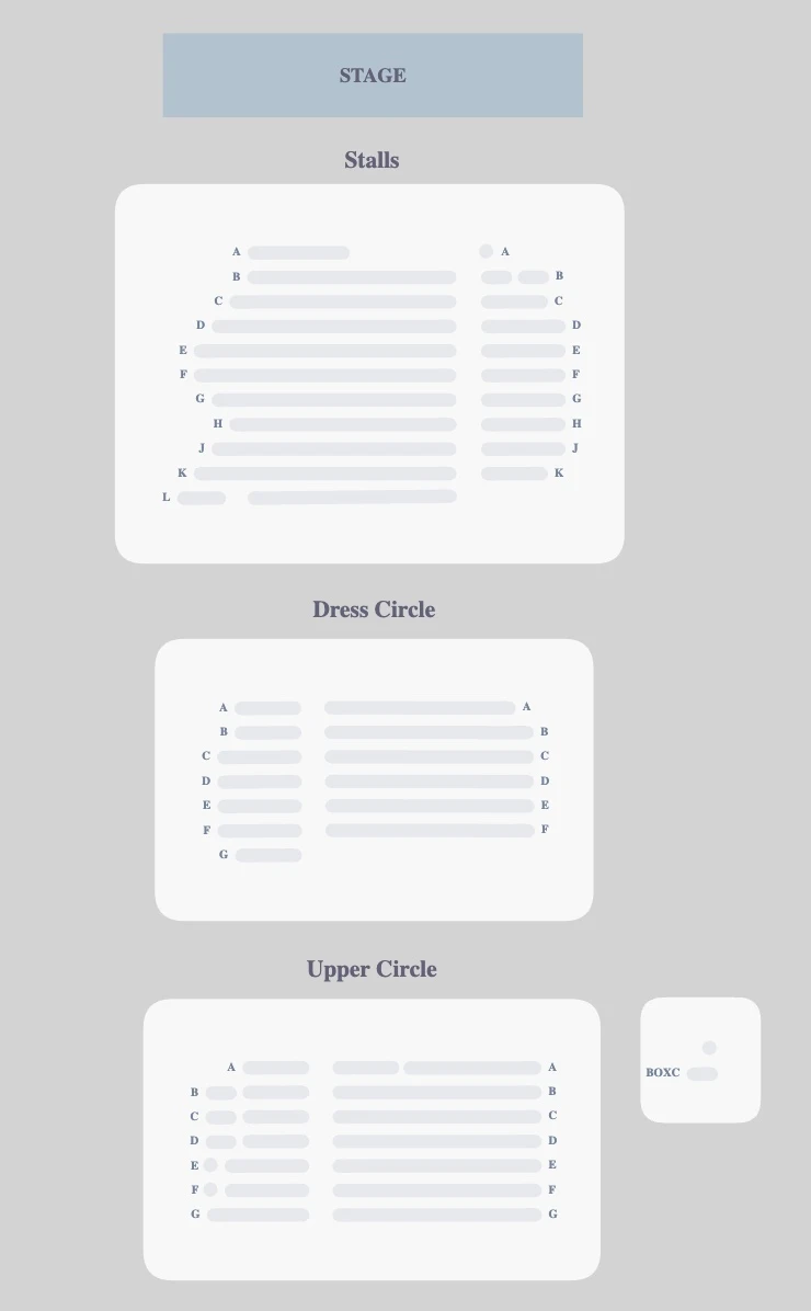 Fortune Theatre seating plan