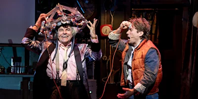 Photo credit: Olly Dobson and Roger Bart (Photo courtesy of Back to the Future)
