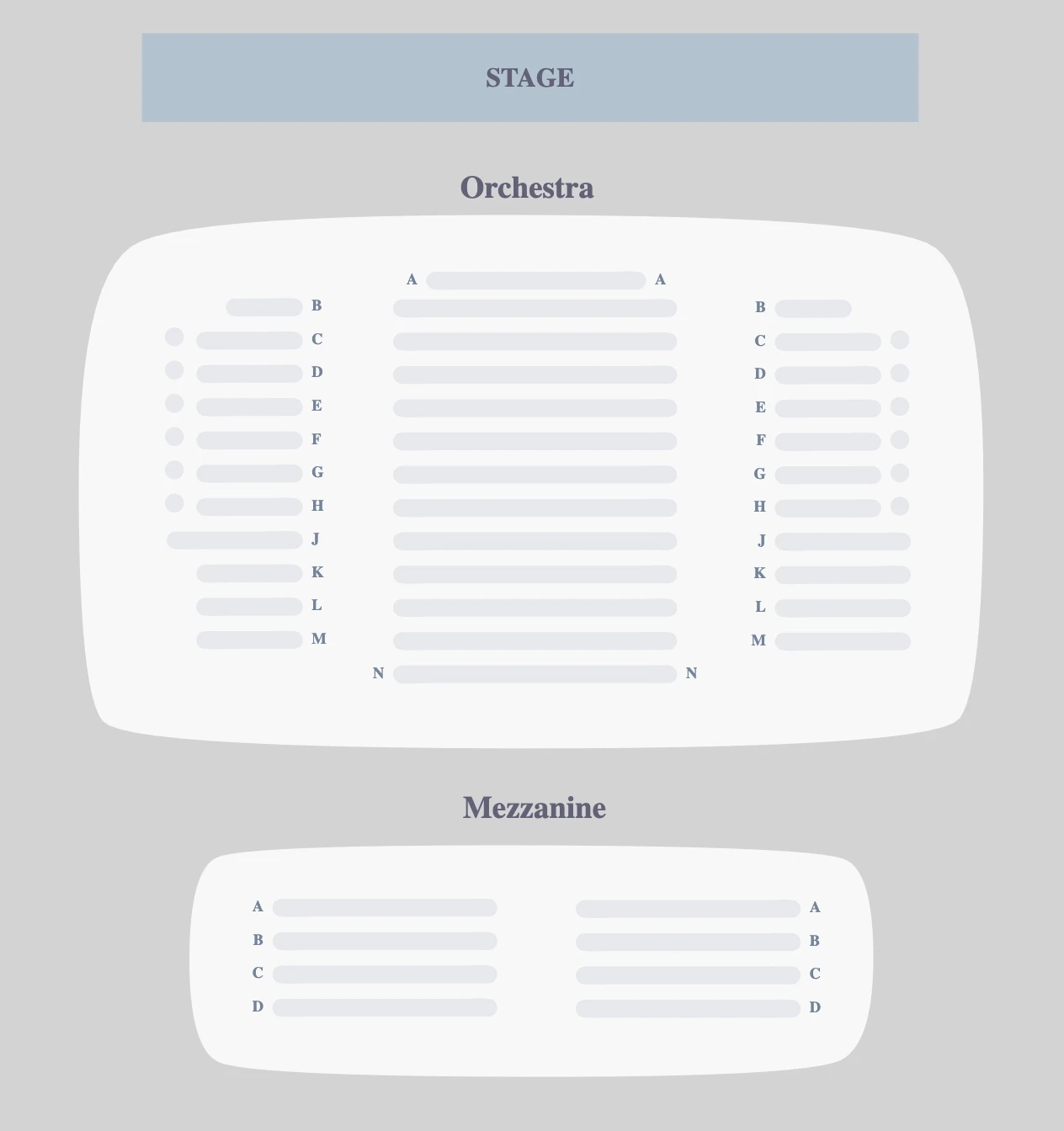 Lucille Lortel Theatre seating plan