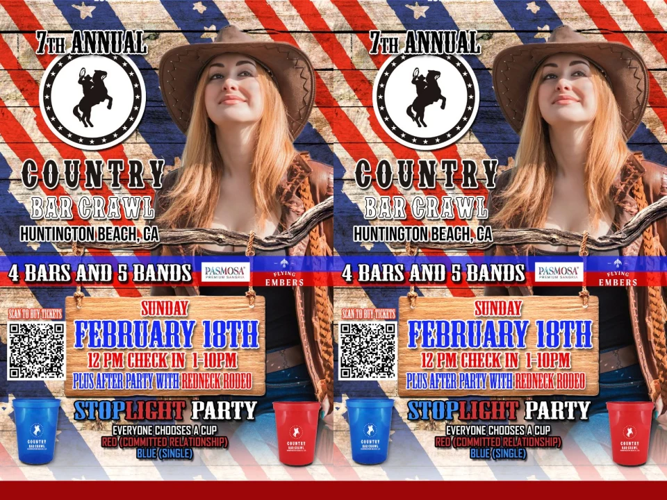 7th Annual Huntington Beach Country Bar Crawl : What to expect - 1