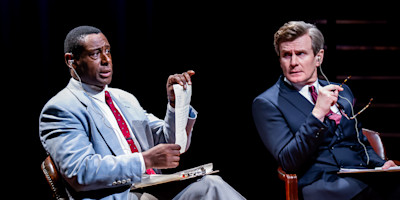 Photo credit: David Harewood and Charles Edwards in Best of Enemies (Photo by Wasi Daniju)