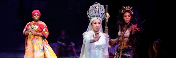 Lea Salonga with Alex Newell and Merle Dandridge in Once on This Island