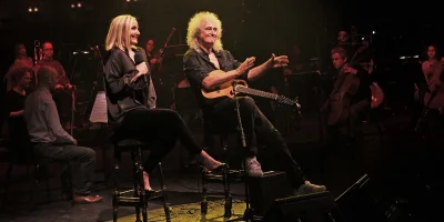 Photo credit: Kerry Ellis and Brian May at the London Coliseum (Photo courtesy of RAW PR)