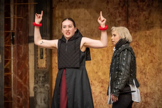 Production shot of Richard III at Shakespeare's Globe in London