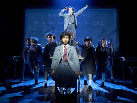 Production Photography of Matilda The Musical in London featuring the 2024 London company