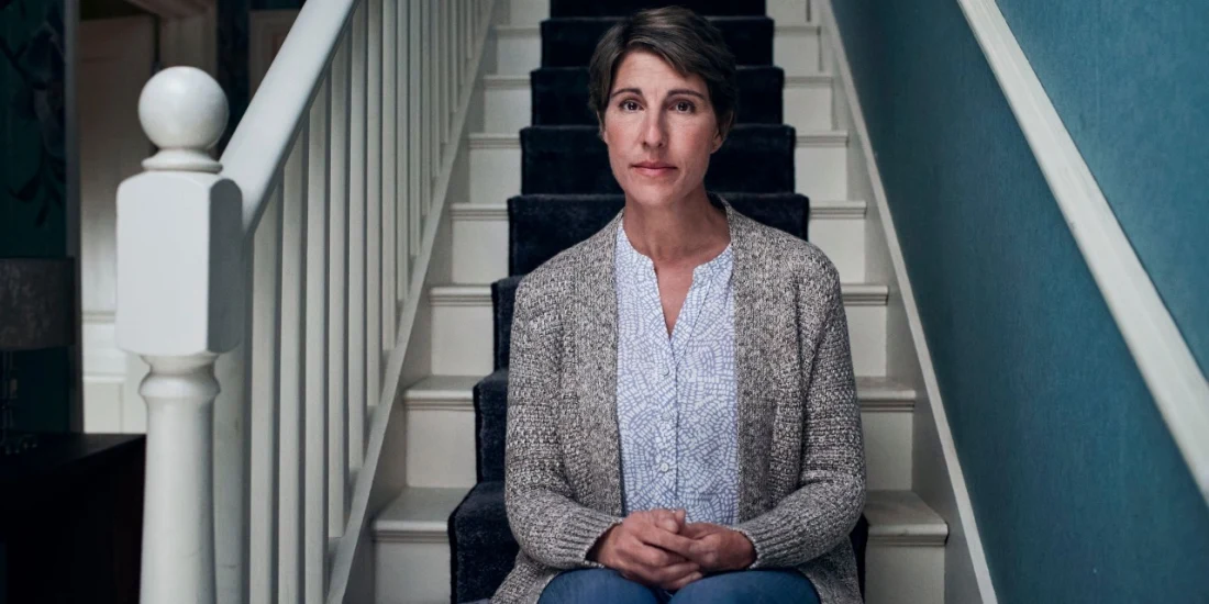 Tamsin Greig in Nights of the Garden of Spain at the Bridge Theatre (Photo by Zac Nicholson)