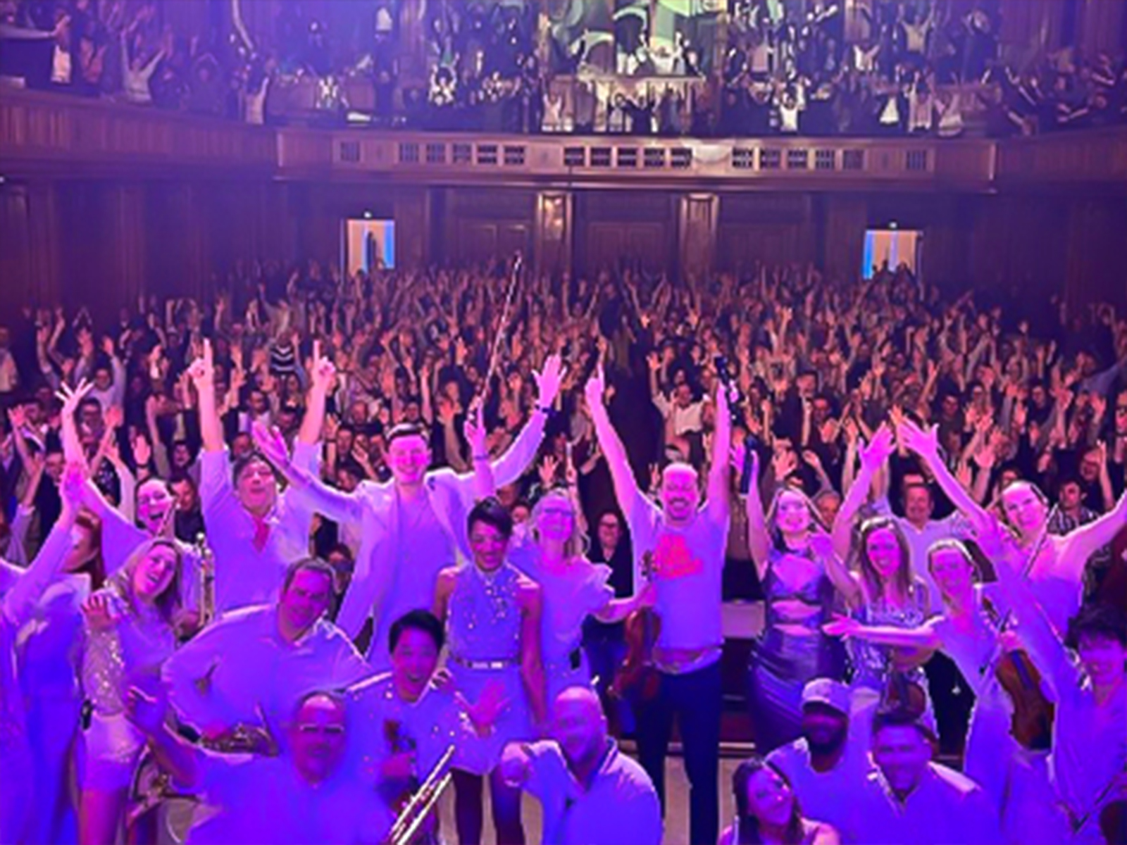 Production image of Gina's Christmas Comedy Show - Live! in NYC.