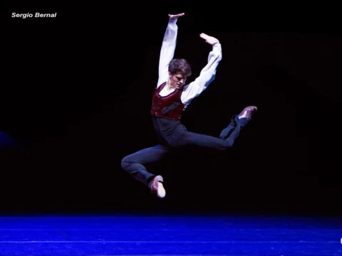 Production shot of Sergio Bernal Dance Company in Los Angeles.