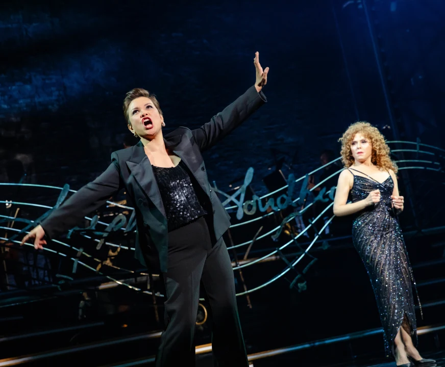 Production shot of Stephen Sondheim’s Old Friends in London, with Lea Salonga and  Bernadette Peters.