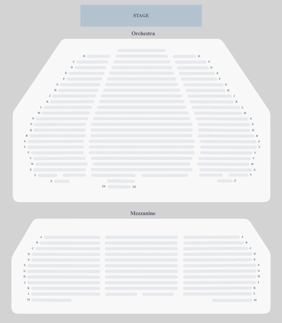 Marquis Theatre seating plan