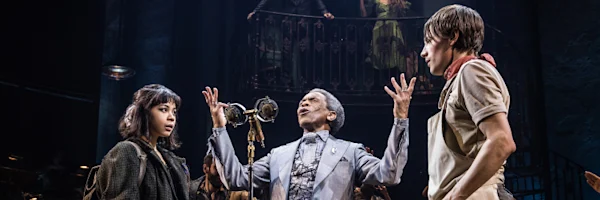 Eva Noblezada, André De Shields & Reeve Carney in Hadestown