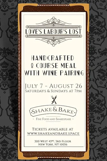 Shake & Bake: Fine Food and Shakespeare tickets