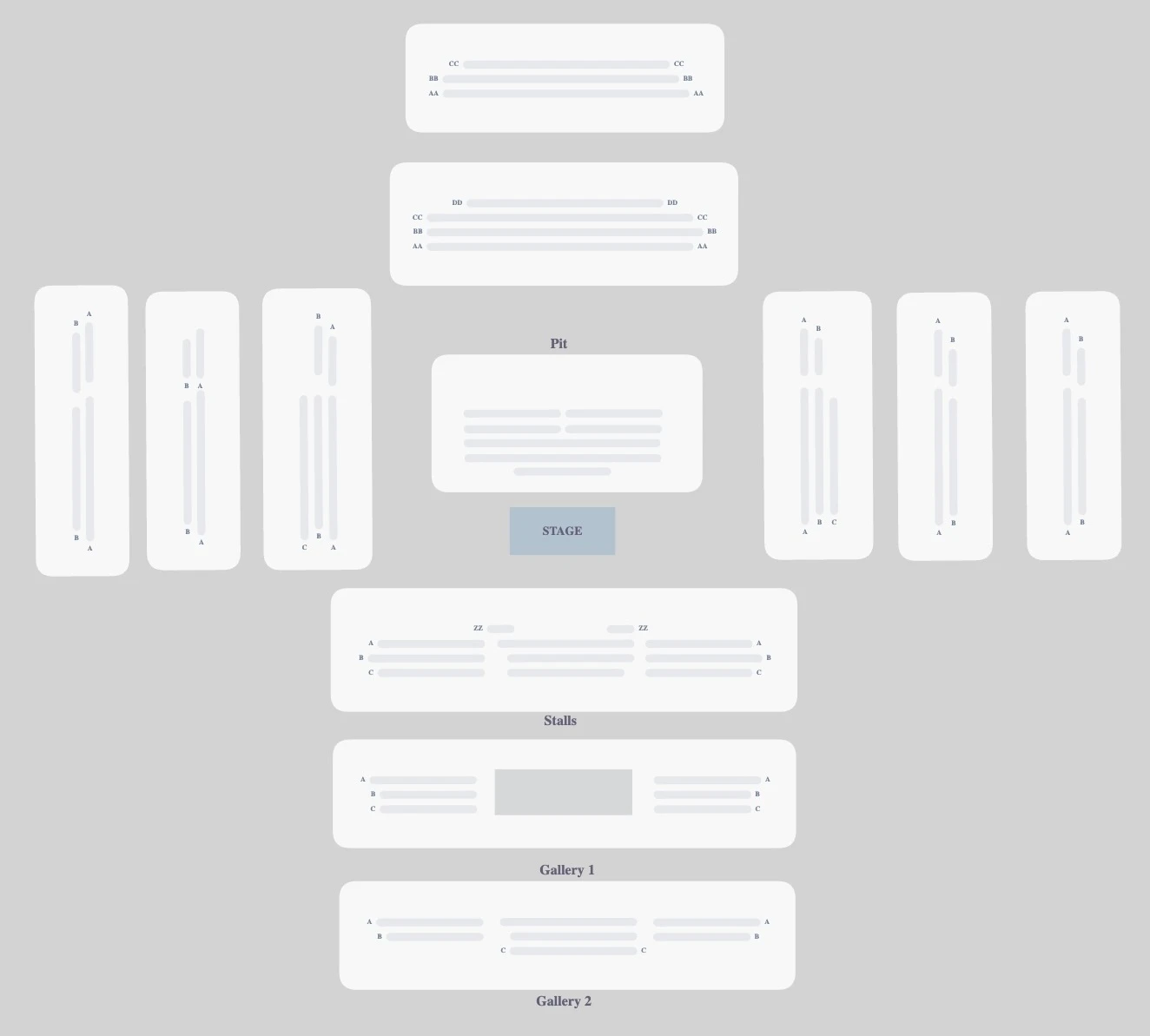 Bridge Theatre seating plan