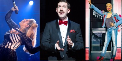 Photo credit: Natalie Paris in Six, The Play That Goes Wrong and Noah Thomas in Everybody's Talking About Jamie (Photos by Eleanor Howarth, Helen Murray and Matt Crockett)