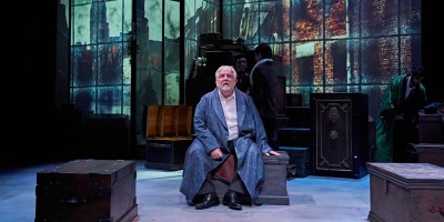 Simon Russell Beale in A Christmas Carol at the Bridge Theatre (Photo by Manuel Harlan)