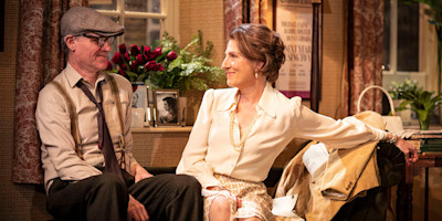 Photo credit: Trevor Fox and Tamsin Greig in Peggy For You (Photo by Helen Maybanks)