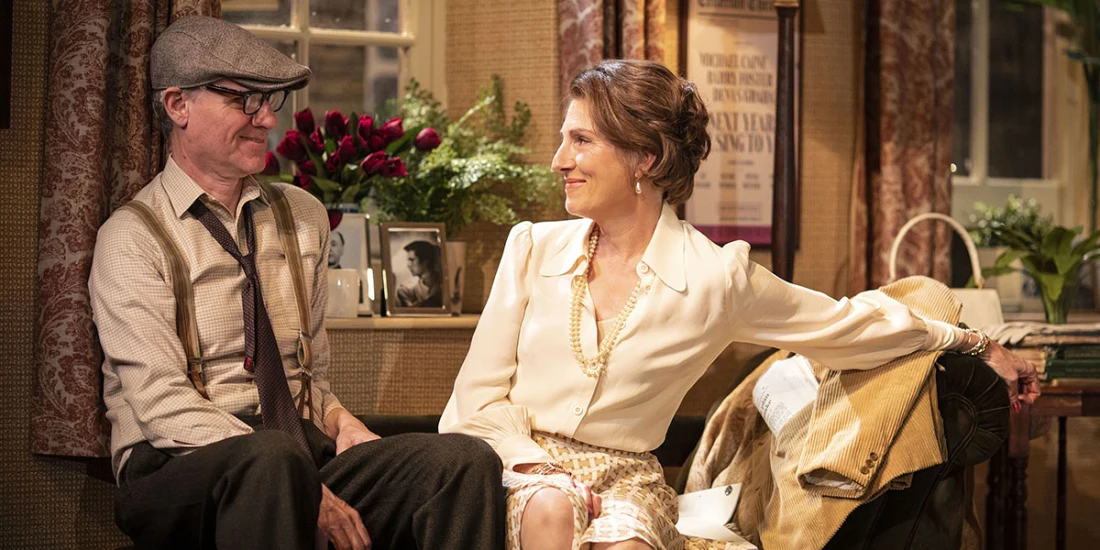 Photo credit: Trevor Fox and Tamsin Greig in Peggy For You (Photo by Helen Maybanks)