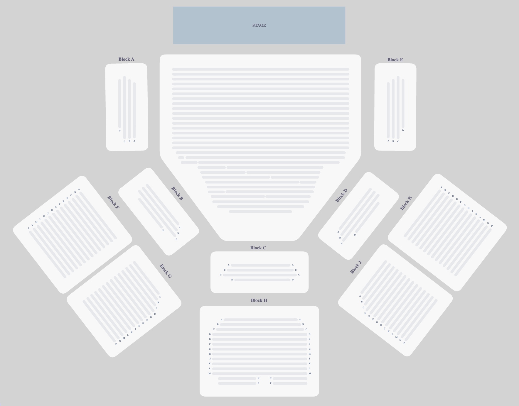 Seating plan for ABBA Voyage at ABBA Arena