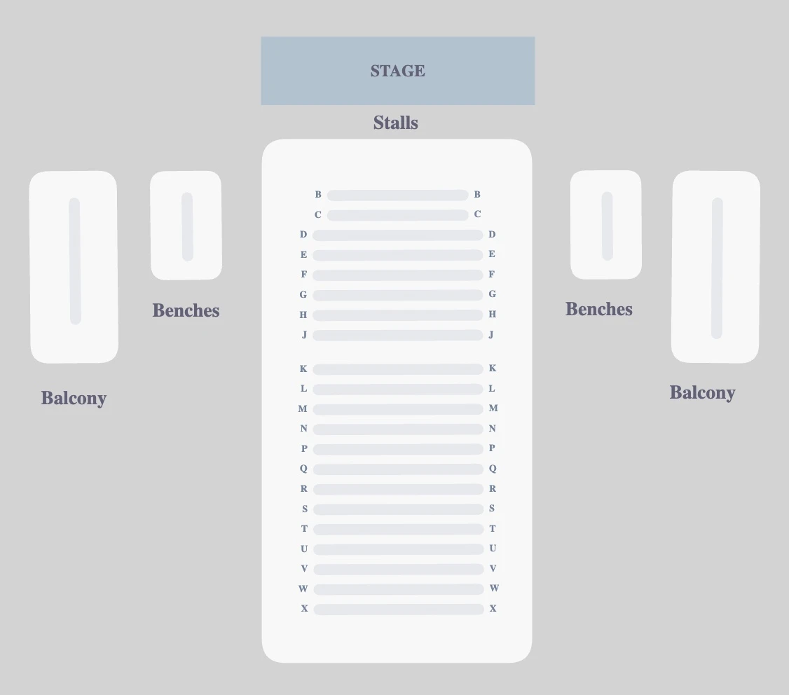 Charing Cross Theatre seating plan