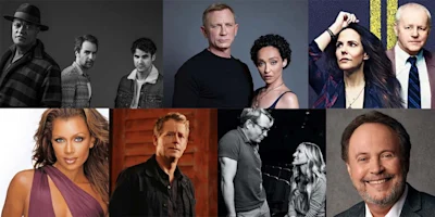 Collage of celebrities in Broadway plays