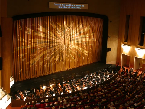 Production shot of Patti Lupone A Life In Notes in Los Angeles.