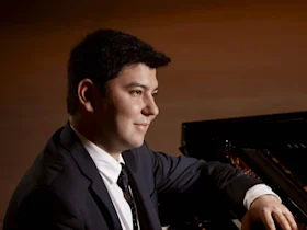 Poster image of Behzod Abduraimov in California.