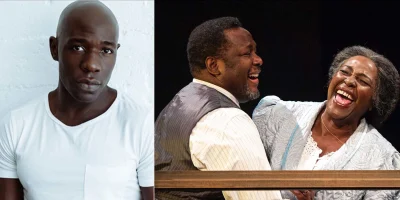 Photo credit: McKinley Belcher III, Wendell Pierce and Sharon D. Clarke in Death of a Salesman (Photo courtesy of production and Brinkhoff Mogenburg)