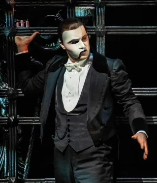 Production shot of The Phantom of the Opera in London, with Jon Robyns as Phantom.