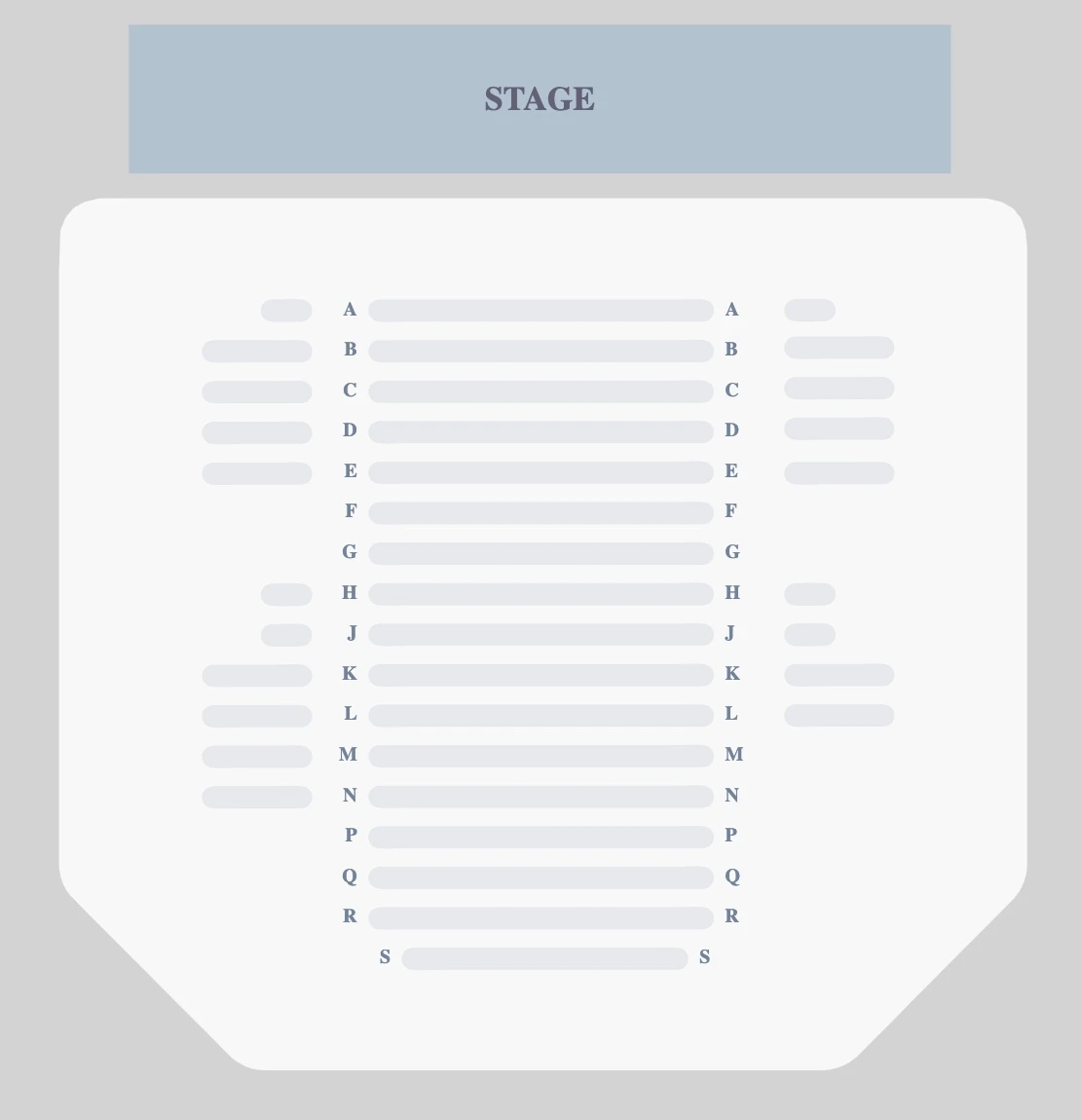 Westside Theatre seating plan