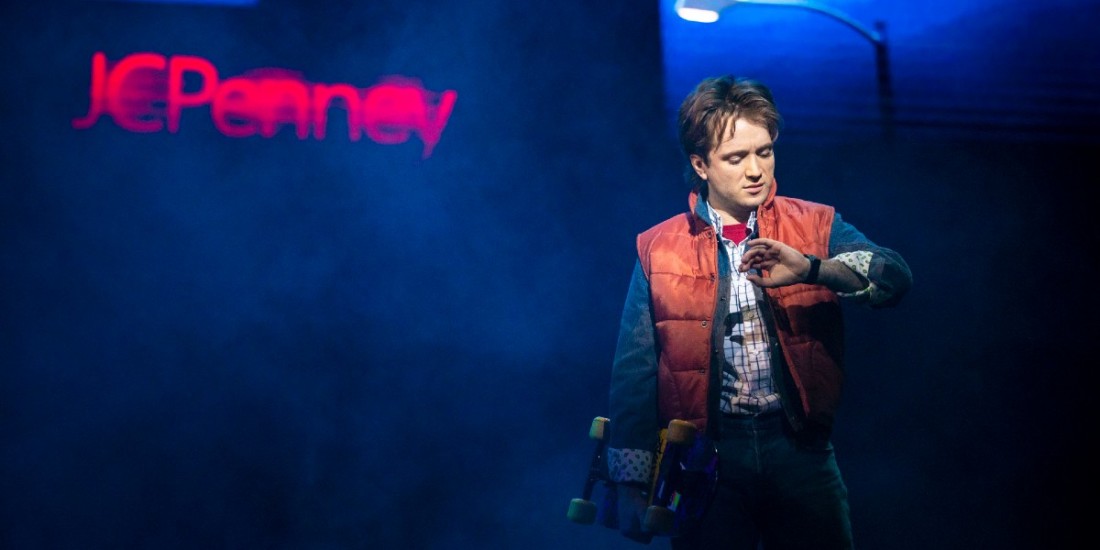 Photo credit: Olly Dobson as Marty McFly (Photo by Sean Ebsworth Barnes)